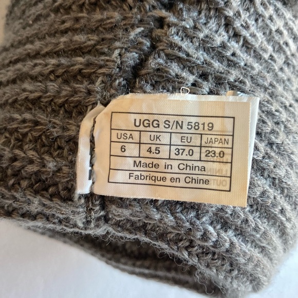 UGG Grey WoolKnitted Knee High Boots size 6 - Picture 11 of 13